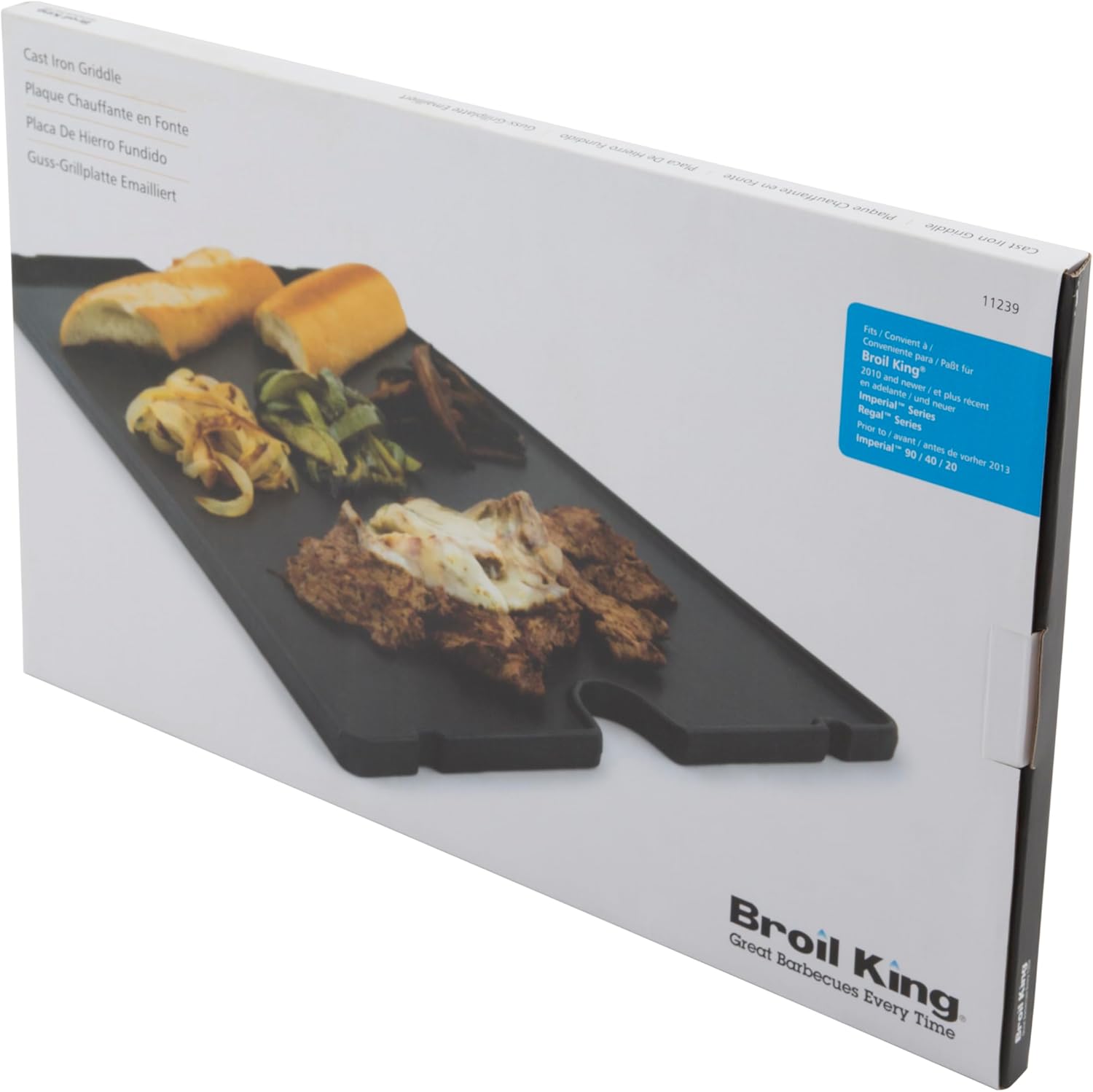 Broil King 11239 Exact Fit Cast Iron Griddle for Imperial & Regal Series Grills - Black
