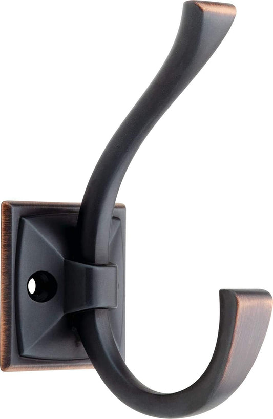 Bronze Coat and Hat Hook with Copper Accents - Liberty Hardware 137246 Ruavista Single Hook