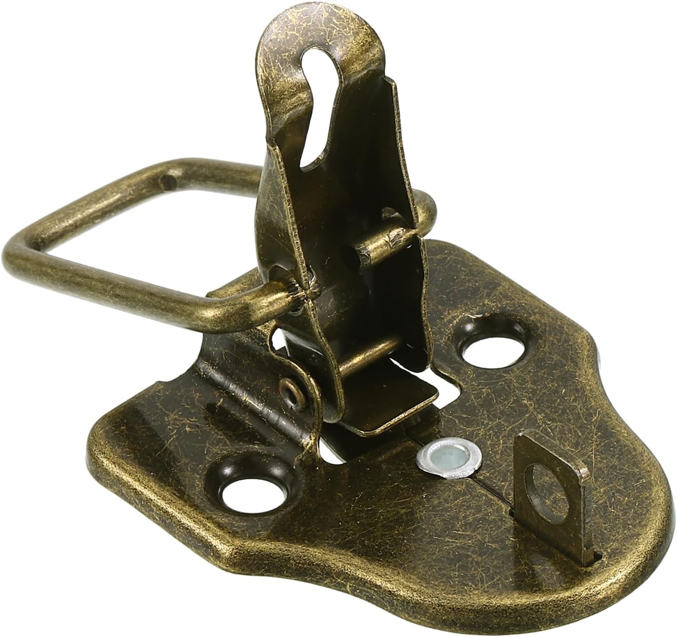 Bronze Duck-Billed Toggle Hasp Latch Set for Jewelry Box and Wooden Case - 2Pcs with Padlock Hole