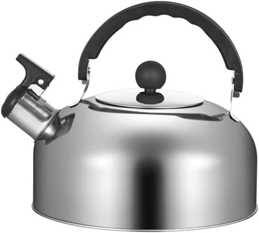 Bronze Handle Whistle Kettle for Gas & Induction Cookers - 3L Capacity for Coffee & Tea