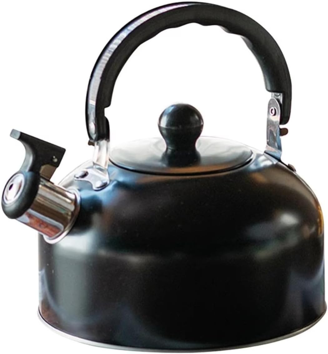 Bronze Handle Whistle Kettle for Gas & Induction Cookers - 3L Capacity for Coffee & Tea