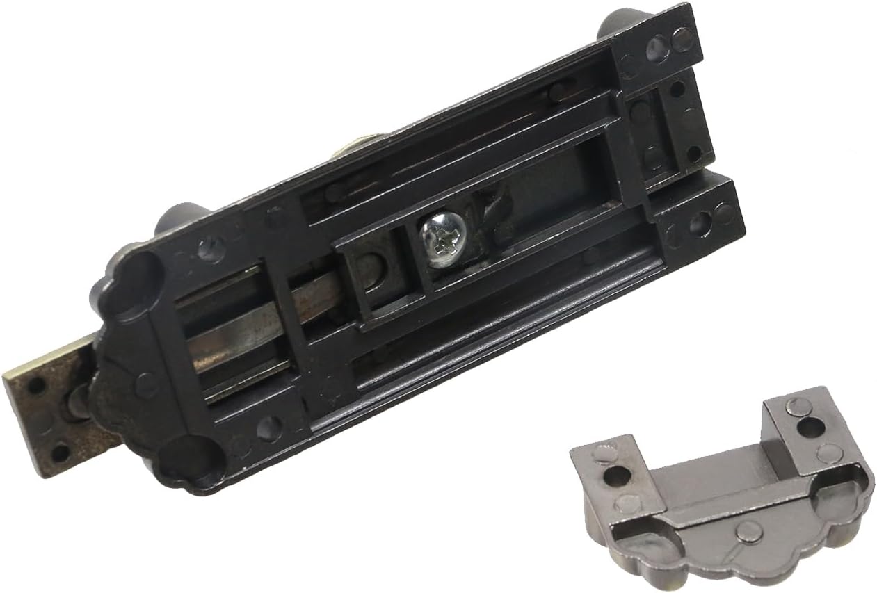 Bronze Sliding Door Bolt Lock Latch with Mounting Screws - 5 Inch Length - Antique Gate Security for Doors and Windows