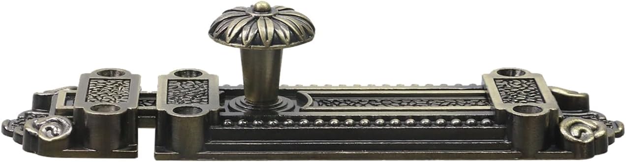 Bronze Sliding Door Bolt Lock Latch with Mounting Screws - 5 Inch Length - Antique Gate Security for Doors and Windows