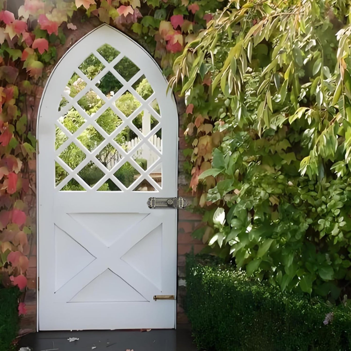 Bronze Sliding Door Bolt Lock Latch with Mounting Screws - 5 Inch Length - Antique Gate Security for Doors and Windows