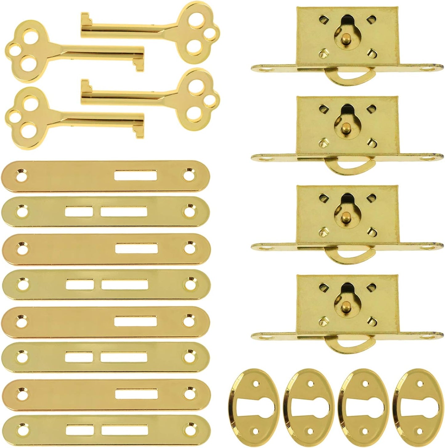 Bronze Small Mortise Cabinet Drawer Lock Set with Old Style Assembly for Convex Surfaces