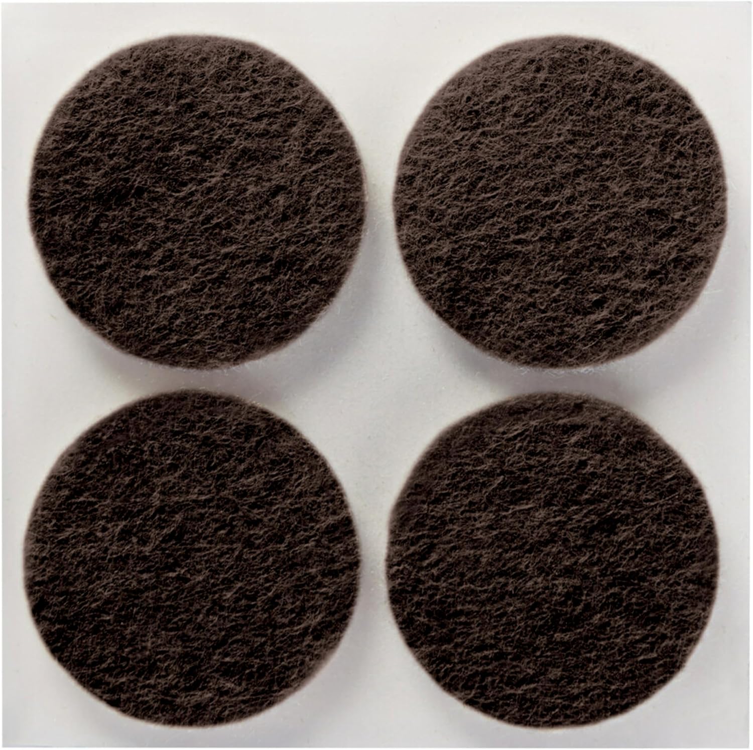 Brown Round Scotch Felt Furniture Pads, 1.5-in Diameter, 12-Pack - Protect Hardwood Floors