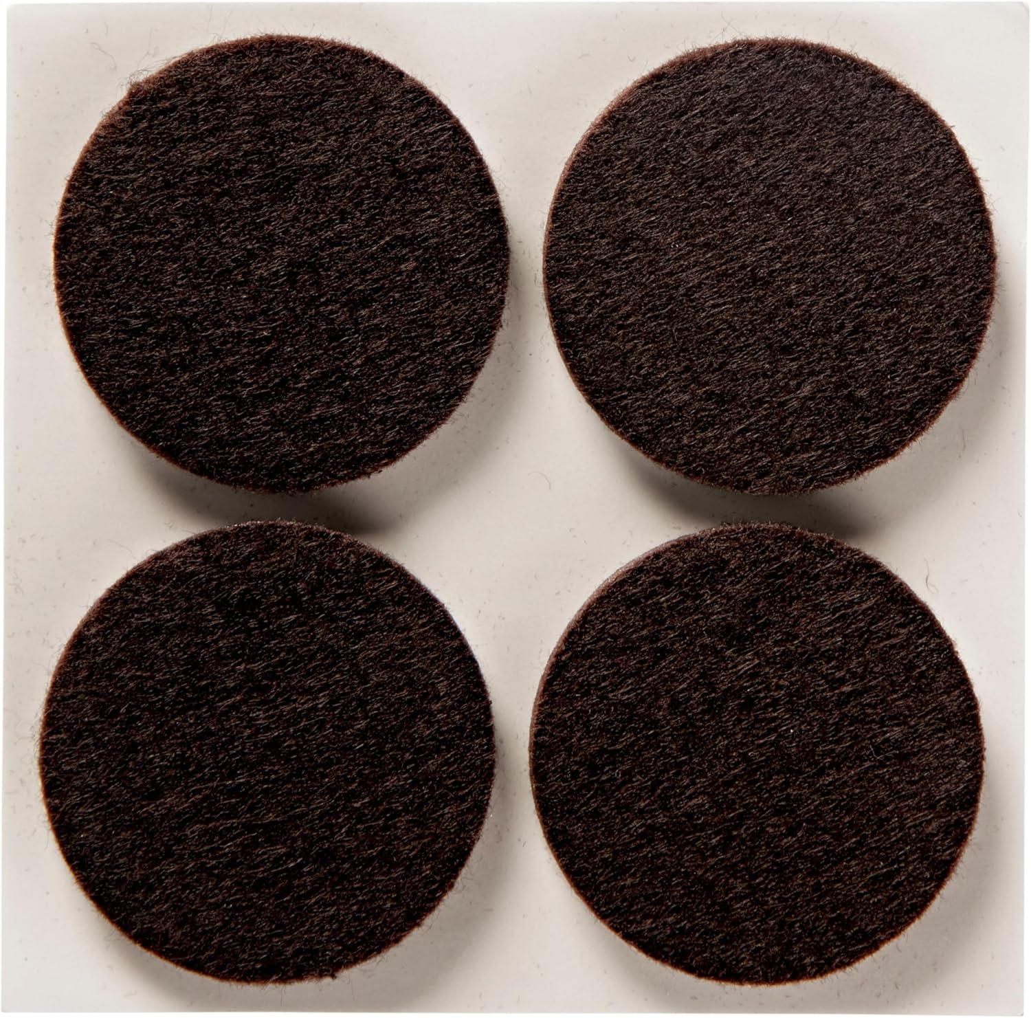 Brown Round Scotch Felt Furniture Pads, 1.5-in Diameter, 12-Pack - Protect Hardwood Floors