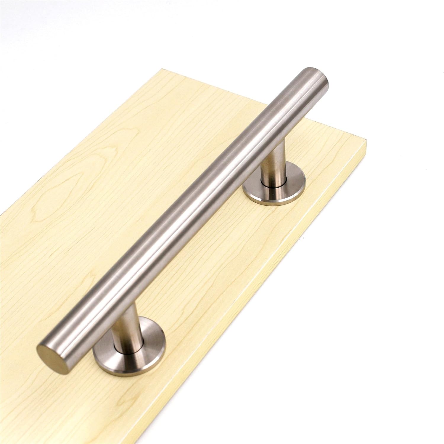 Brushed Nickel Sliding Barn Door Handle and Flush Pull Set - Heavy Duty Stainless Steel Hardware - 1 Pack - 12" - Goldenwarm