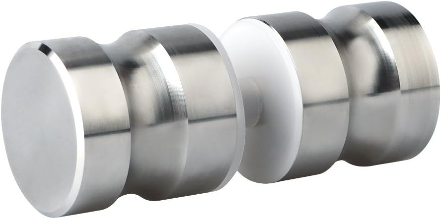 Brushed Nickel Stainless Steel Shower Glass Door Handle - Replacement Knob for Sliding Doors - Solid SUS304 Double Side Pull Hardware