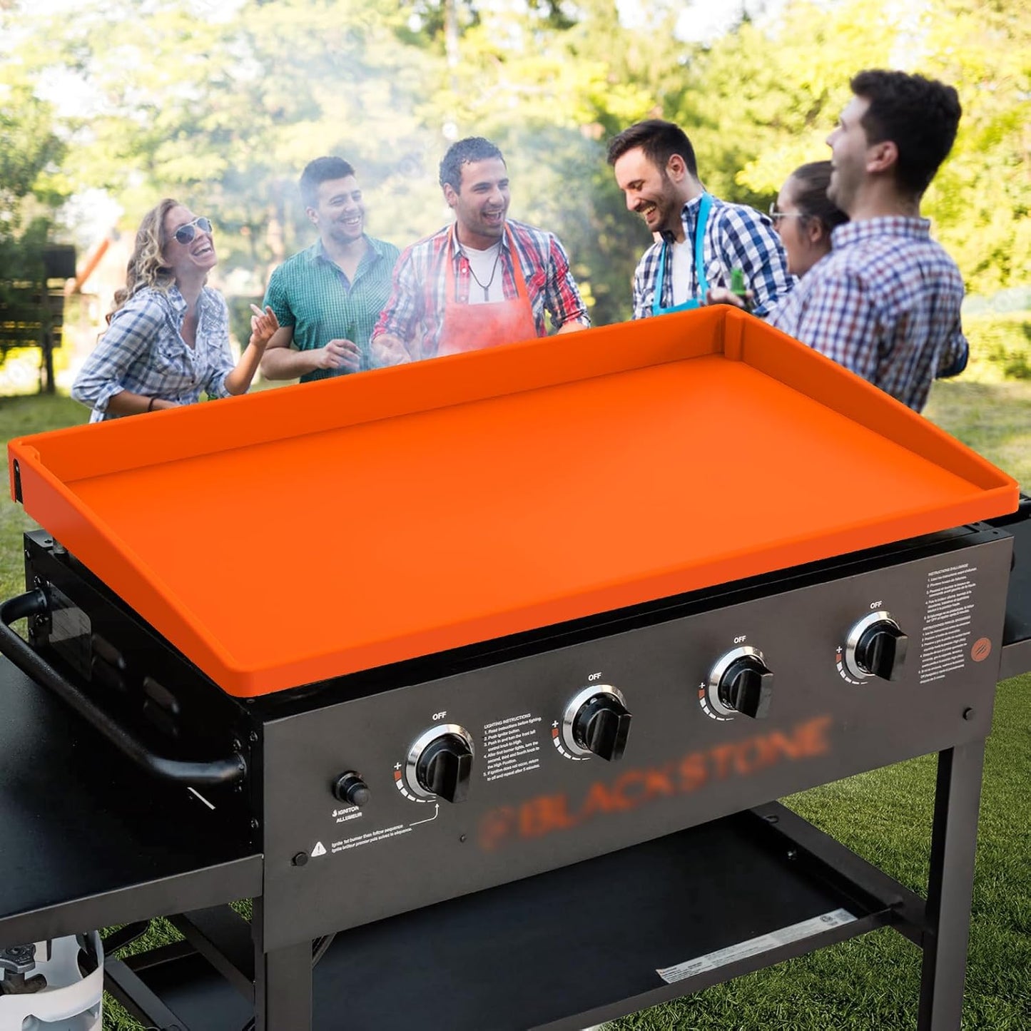 BSTTEK Upgraded Silicone Griddle Cover Mat for 36" Blackstone Grill - Heavy Duty Food Grade Accessories to Protect from Rust, Insects, and Leaves