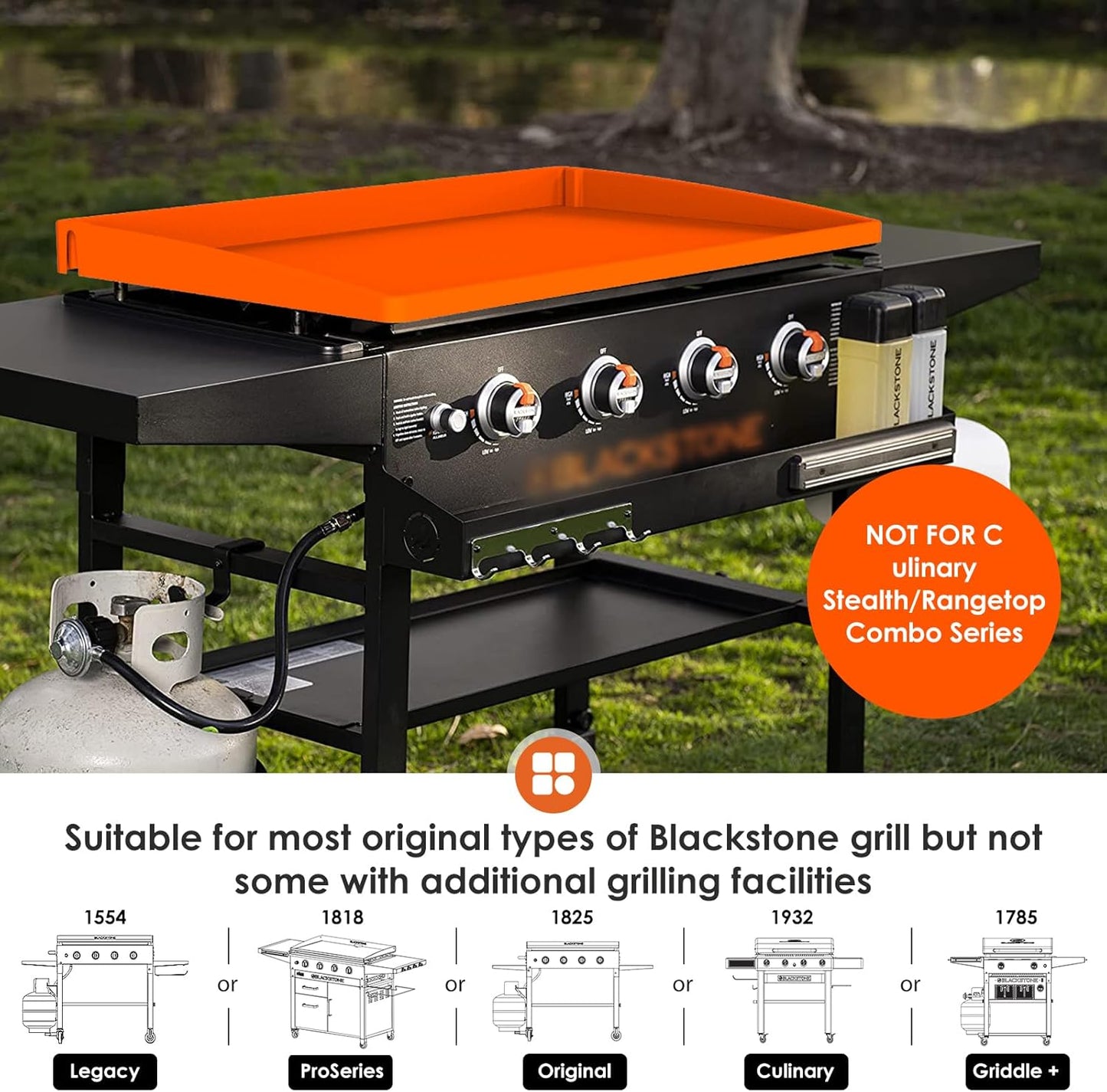 BSTTEK Upgraded Silicone Griddle Cover Mat for 36" Blackstone Grill - Heavy Duty Food Grade Accessories to Protect from Rust, Insects, and Leaves