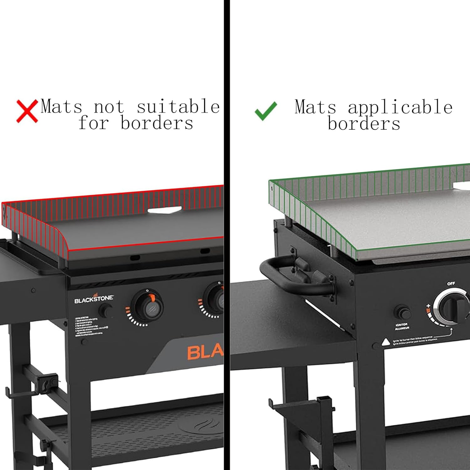 BSTTEK Upgraded Silicone Griddle Cover Mat for 36" Blackstone Grill - Heavy Duty Food Grade Accessories to Protect from Rust, Insects, and Leaves