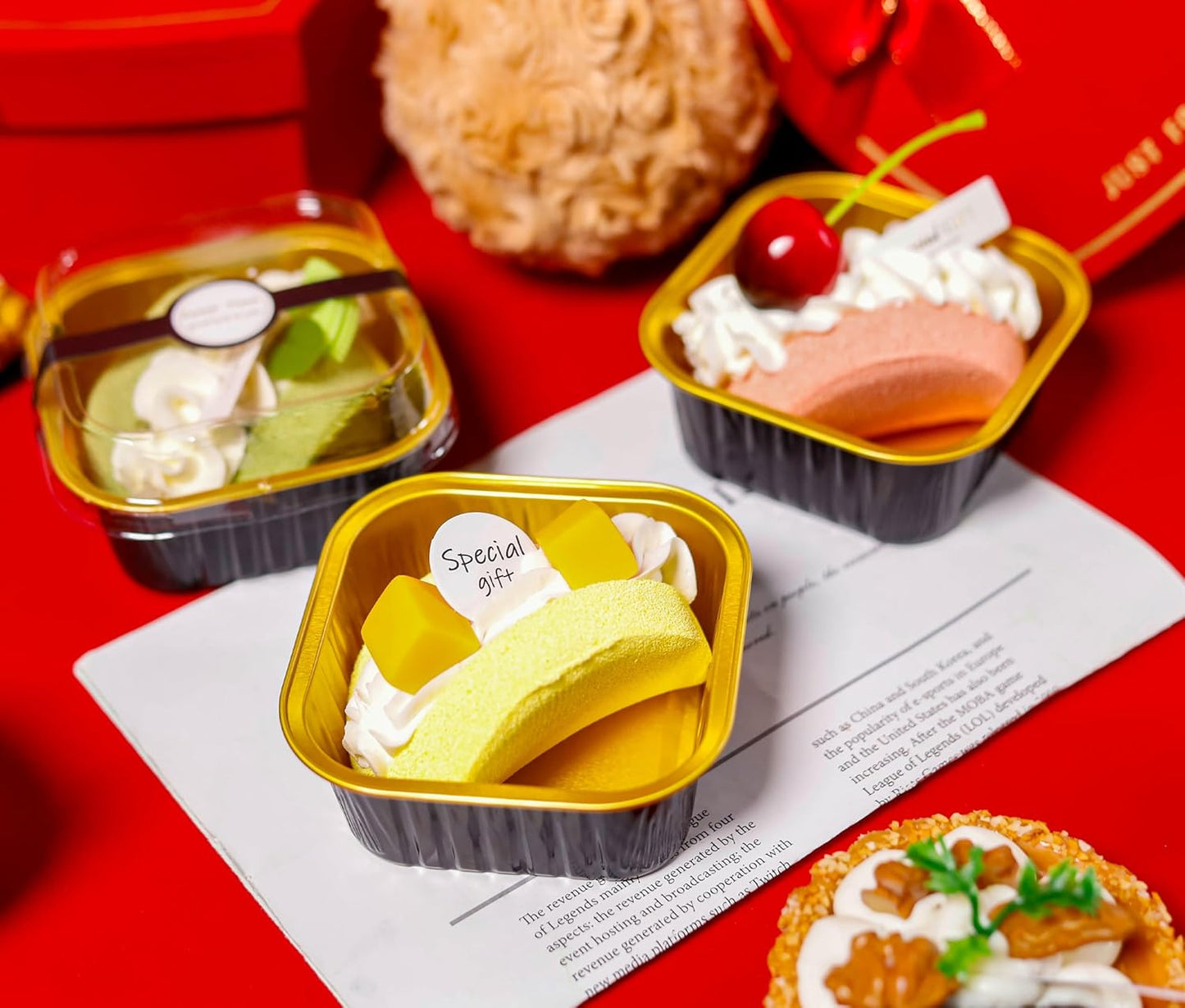 Bulk Set of 180 Mini Loaf and Aluminum Pans for Pudding, Souffle, Party, Wedding - NPLUX