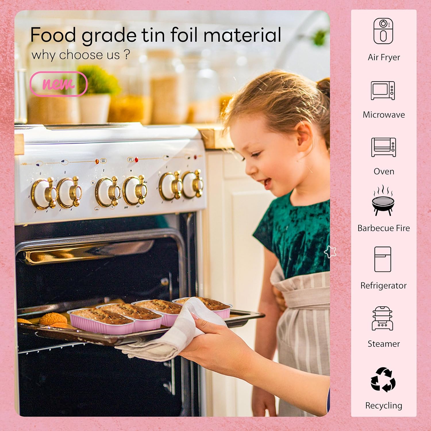 Bulk Set of 180 Mini Loaf and Aluminum Pans for Pudding, Souffle, Party, Wedding - NPLUX