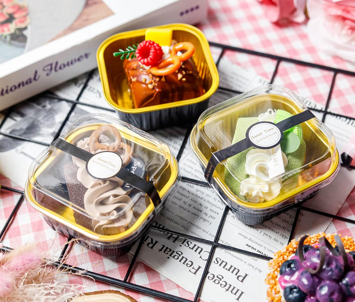 Bulk Set of 180 Mini Loaf and Aluminum Pans for Pudding, Souffle, Party, Wedding - NPLUX