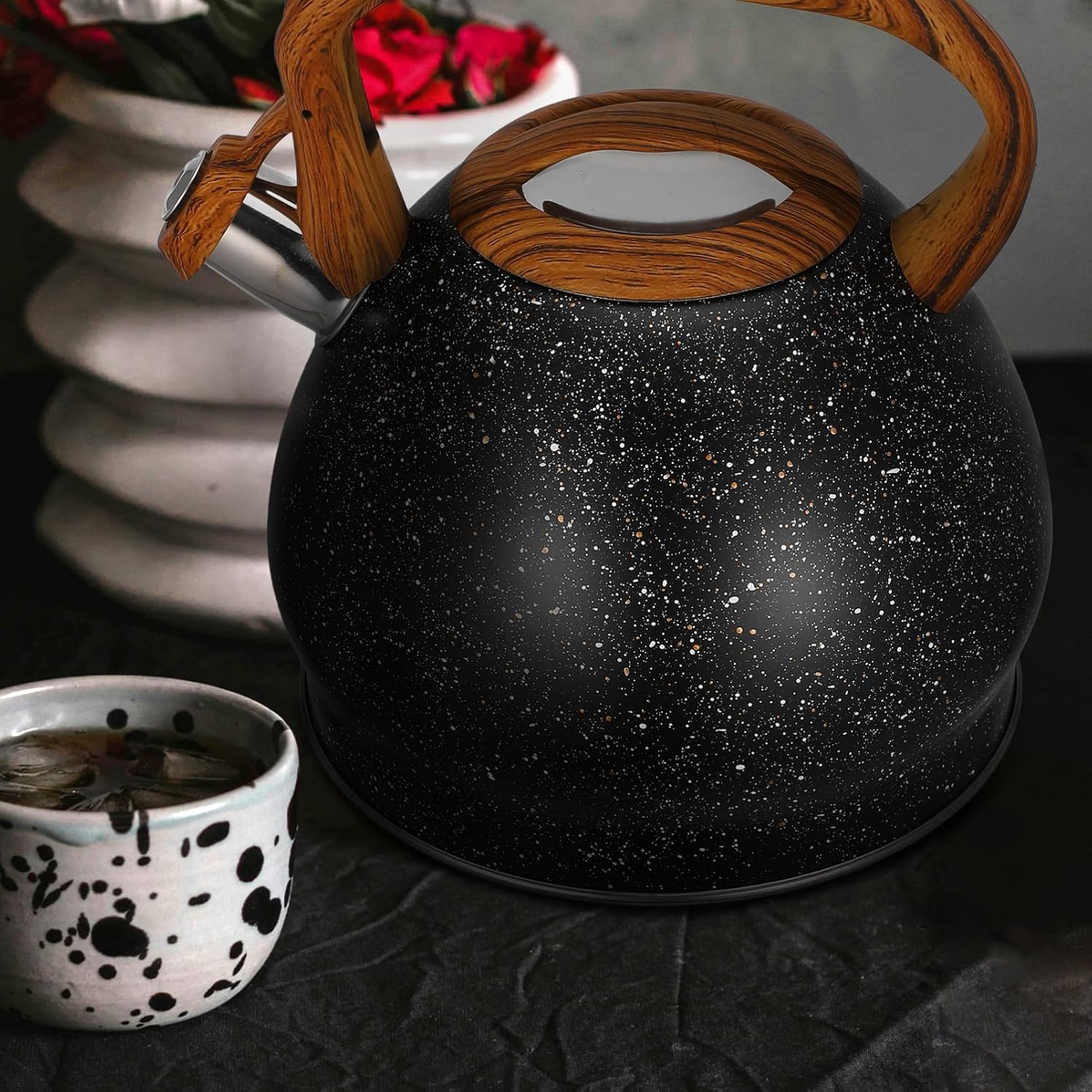 Cabilock 3.5L Stainless Steel Stovetop Whistling Tea Kettle - Tea Pot for Stove Top Whistle - Teapot