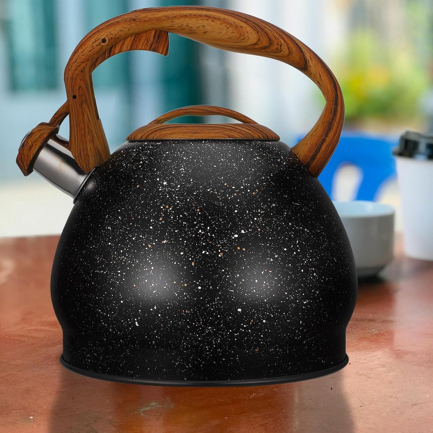 Cabilock 3.5L Stainless Steel Stovetop Whistling Tea Kettle - Tea Pot for Stove Top Whistle - Teapot