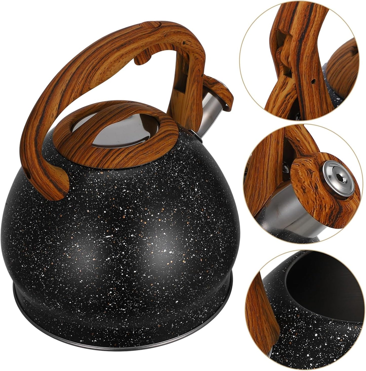 Cabilock 3.5L Stainless Steel Stovetop Whistling Tea Kettle - Tea Pot for Stove Top Whistle - Teapot