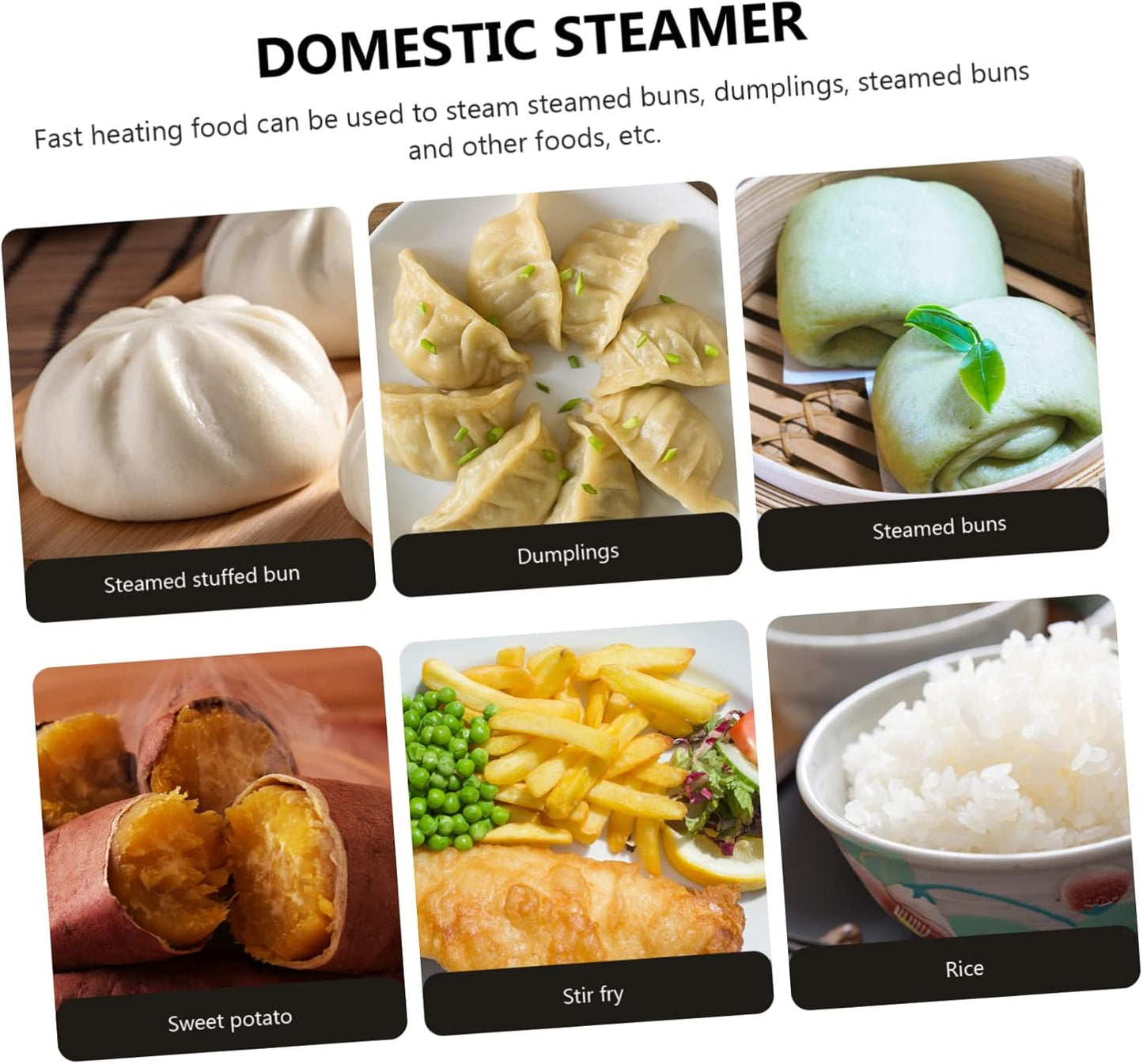 Cabilock Double Steamer Rack Set with Thermal Mitts and Teapot Infuser - Silver