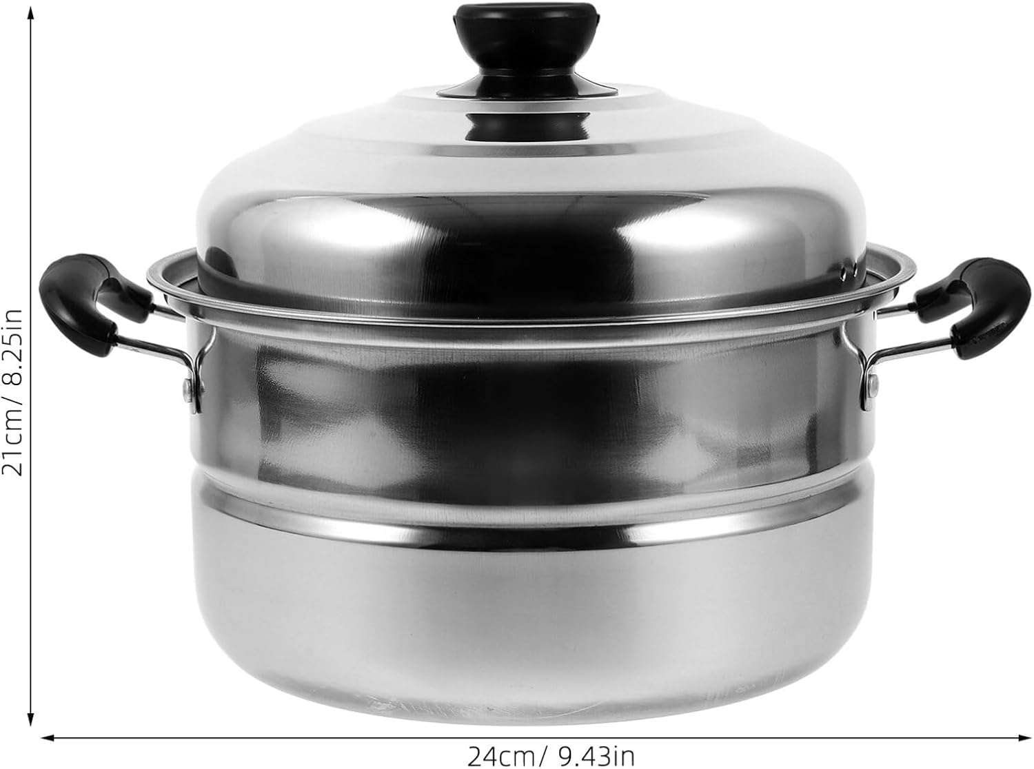 Cabilock Stainless Steel Stock Pot with Steamer Insert Pans and Lid - Kitchen Steaming Cookware