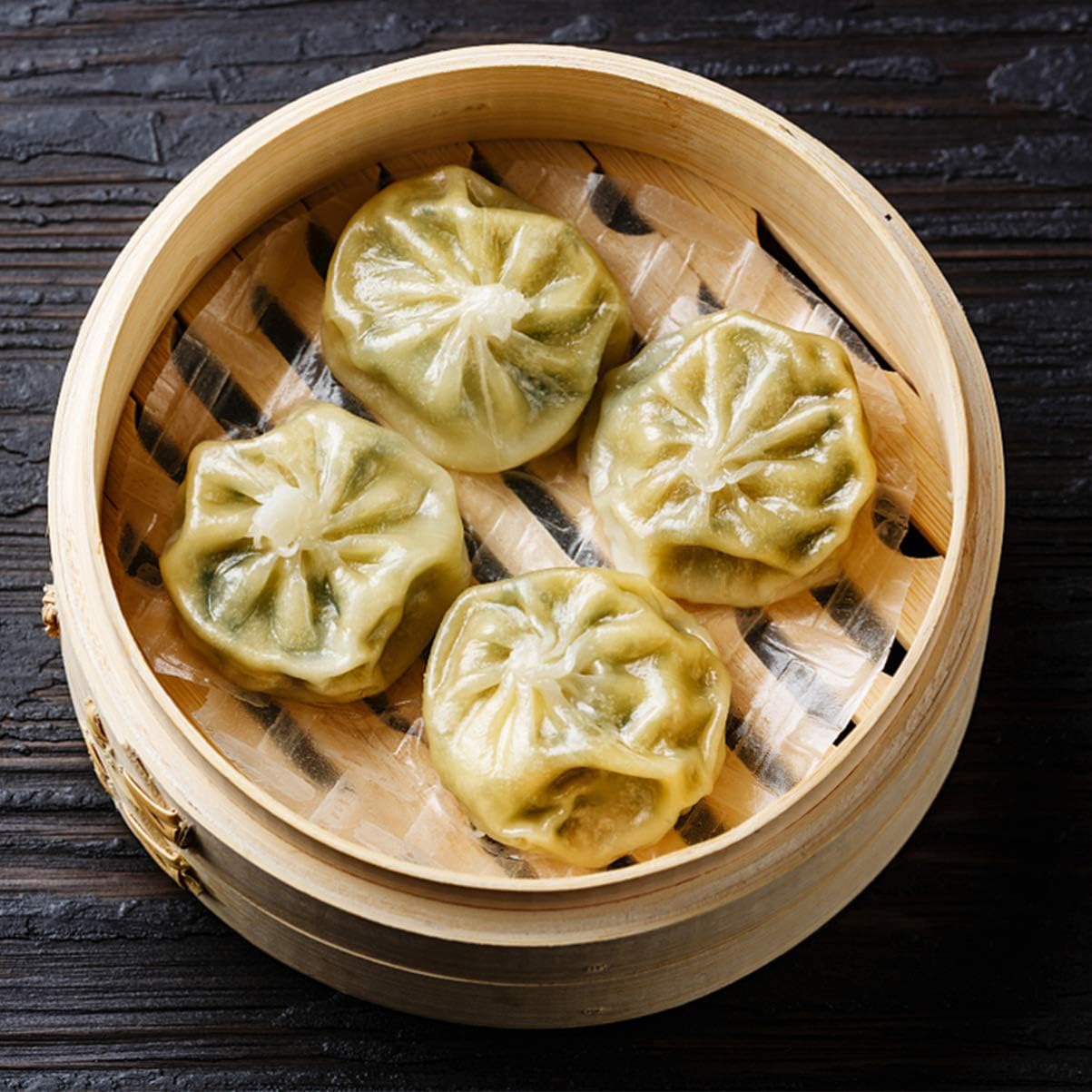 Cabilock White Pine Wood Bamboo Steamer Basket for Steaming Buns and Food