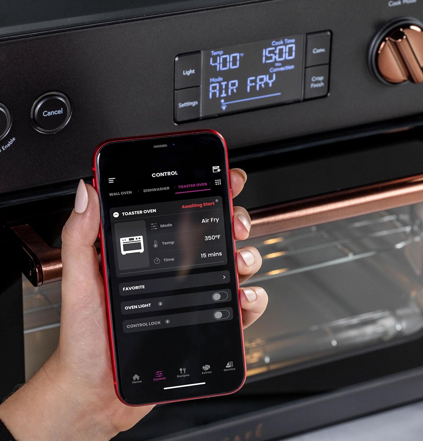 Café Couture Oven: 14 Cooking Modes, Air Fry, Bake, Broil, Roast, Toast, Pizza, WiFi, Voice Control, Matte Black
