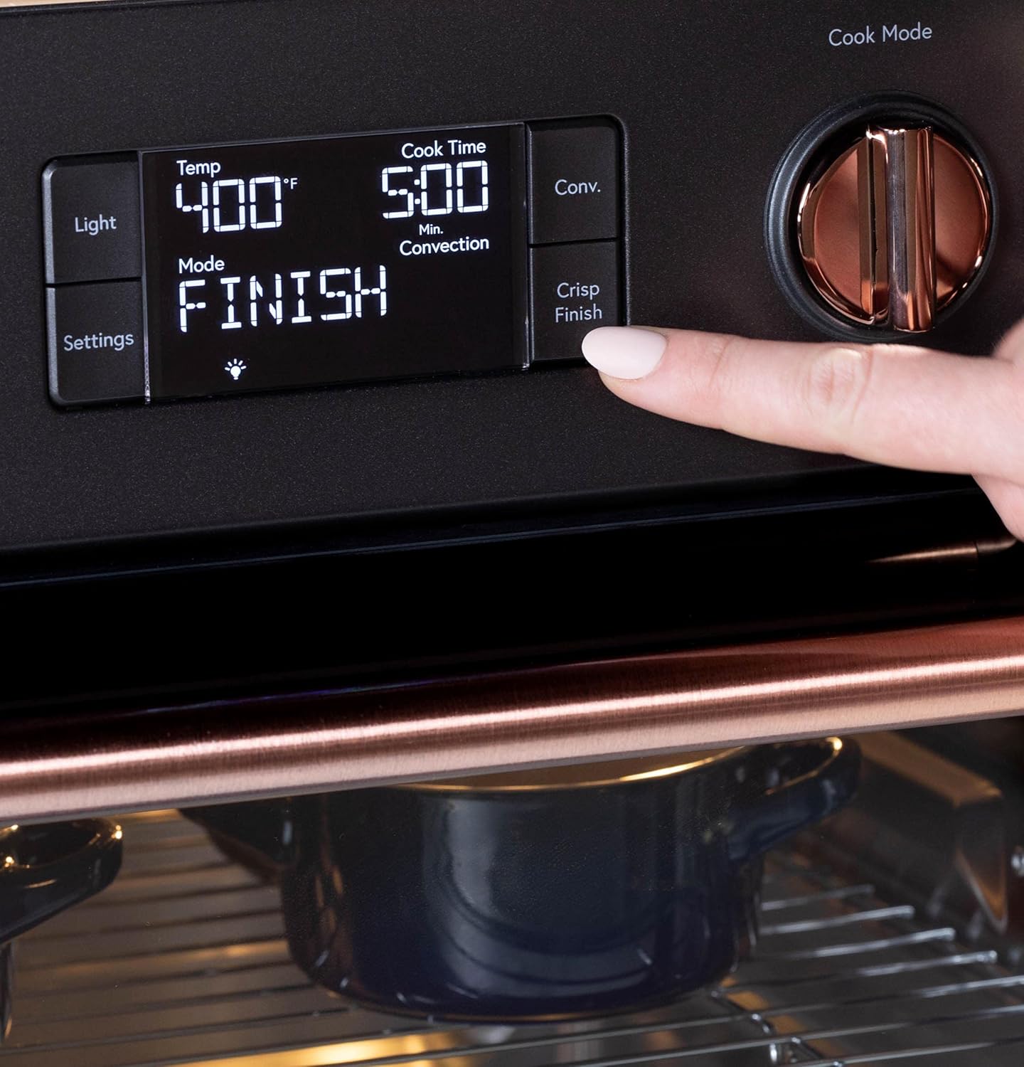 Café Couture Oven: 14 Cooking Modes, Air Fry, Bake, Broil, Roast, Toast, Pizza, WiFi, Voice Control, Matte Black