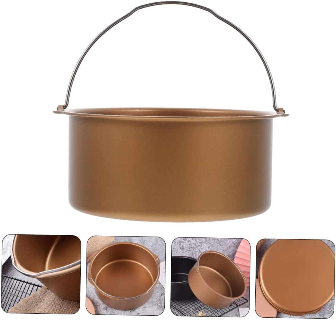 Cake Baking Pan for Air Fryers and Ovens - Collapsible Cheese Cake Mold for Home Baking