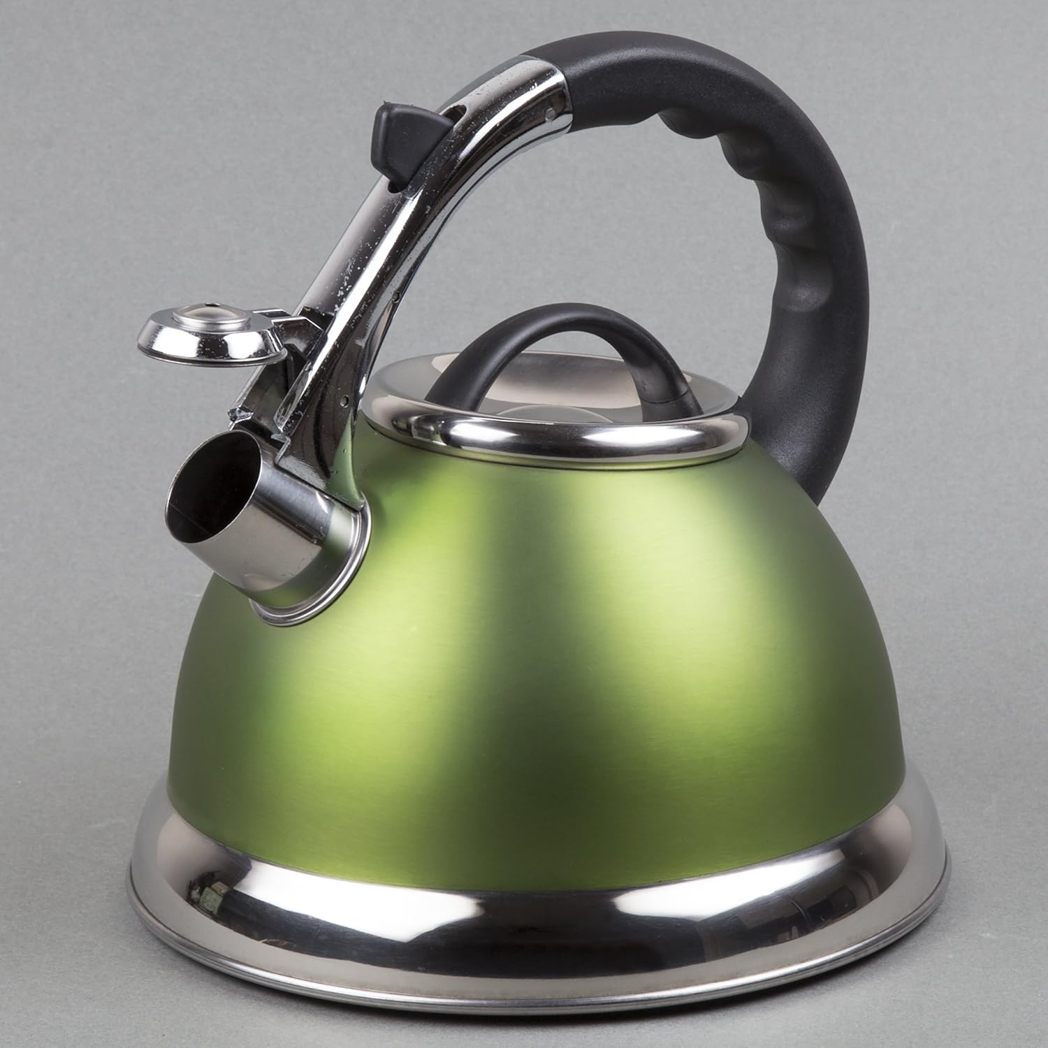 Camille 3.0 Quart Stainless Steel Whistling Tea Kettle - Even Heat Distribution, Opaque Chartreuse