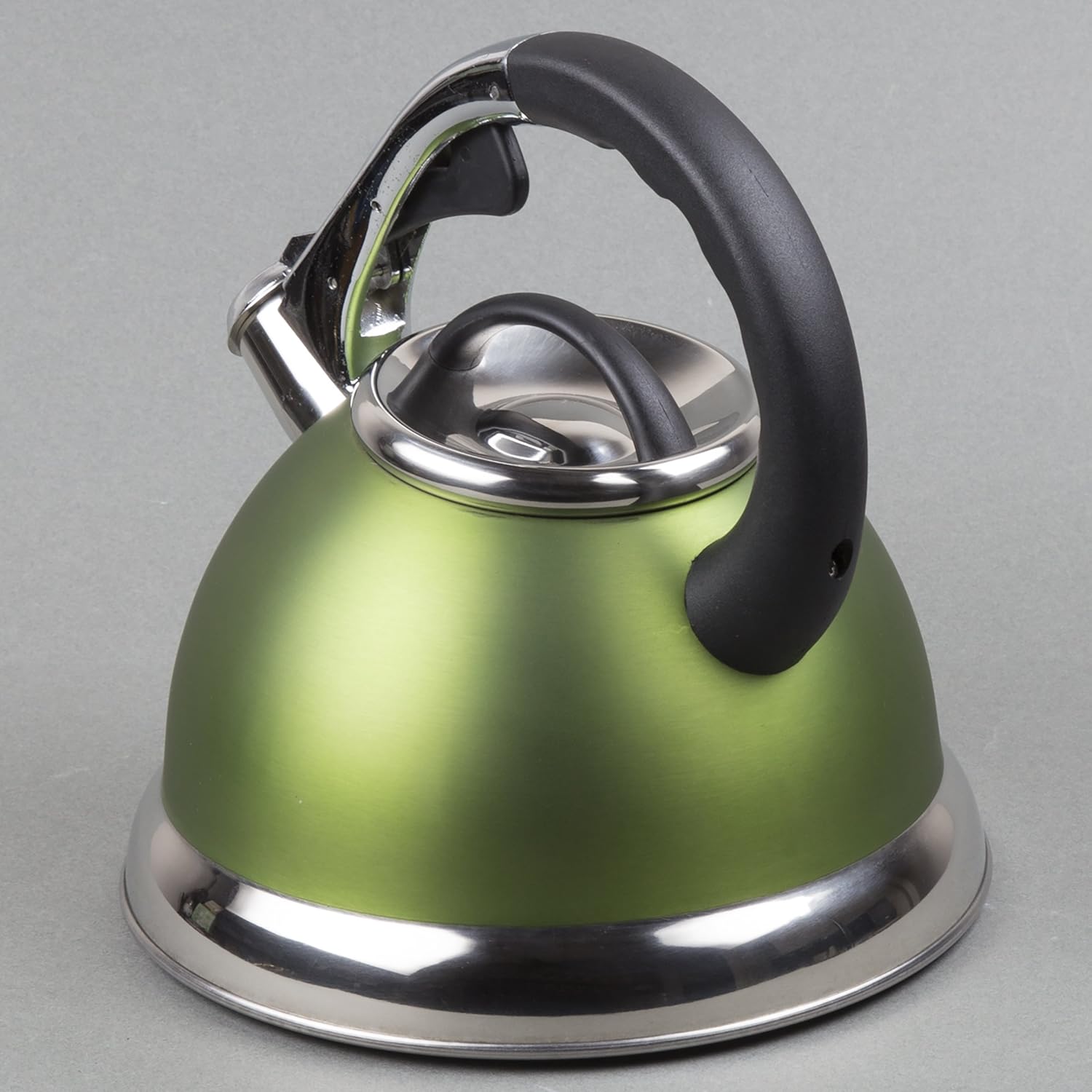 Camille 3.0 Quart Stainless Steel Whistling Tea Kettle - Even Heat Distribution, Opaque Chartreuse