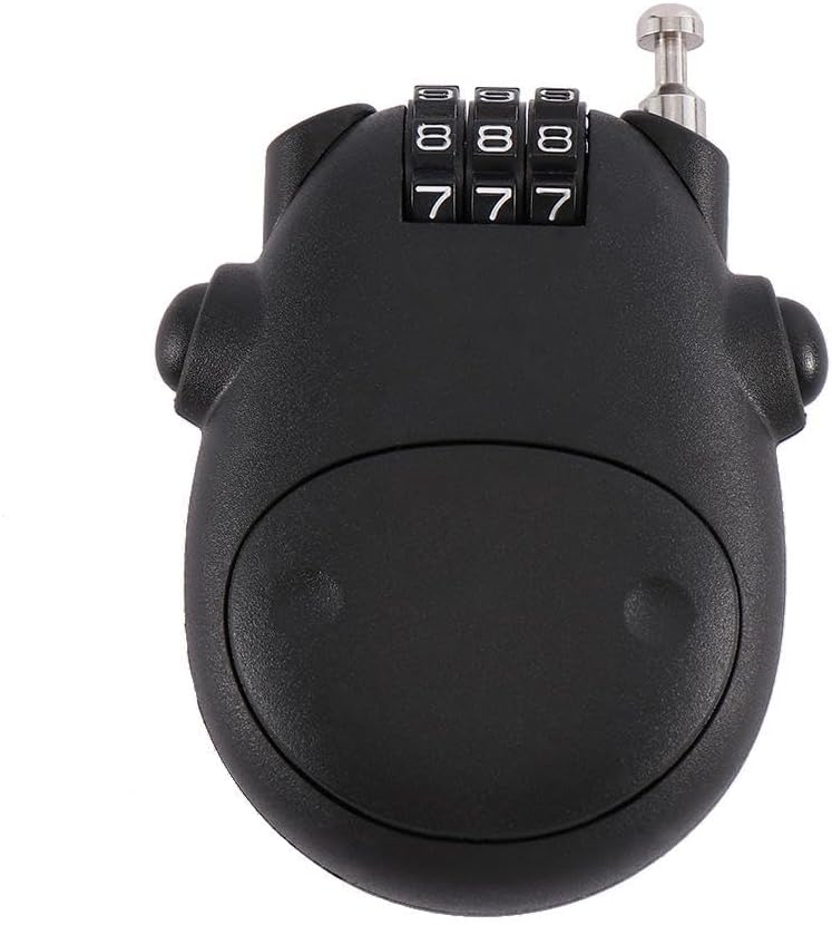 Cartoon Cow Combination Lock for Bag Travel, 3-Digit Password Padlock for Carriage & Helmet - Anti-Theft Security Lock