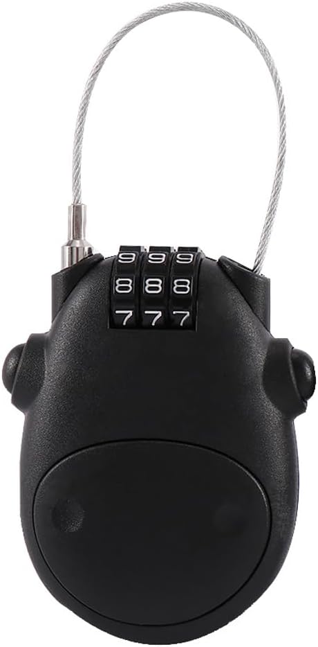 Cartoon Cow Combination Lock for Bag Travel, 3-Digit Password Padlock for Carriage & Helmet - Anti-Theft Security Lock