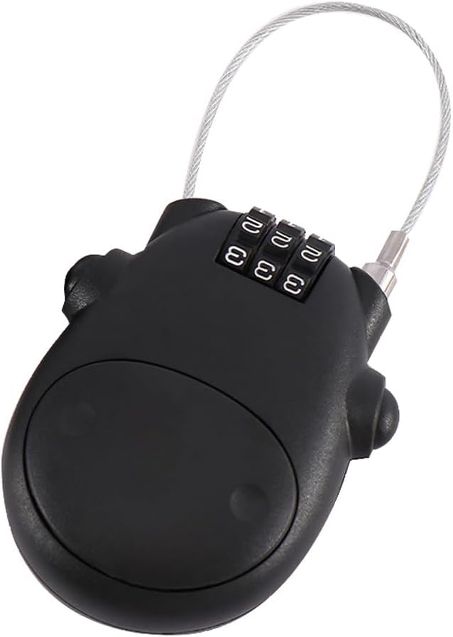 Cartoon Cow Combination Lock for Bag Travel, 3-Digit Password Padlock for Carriage & Helmet - Anti-Theft Security Lock