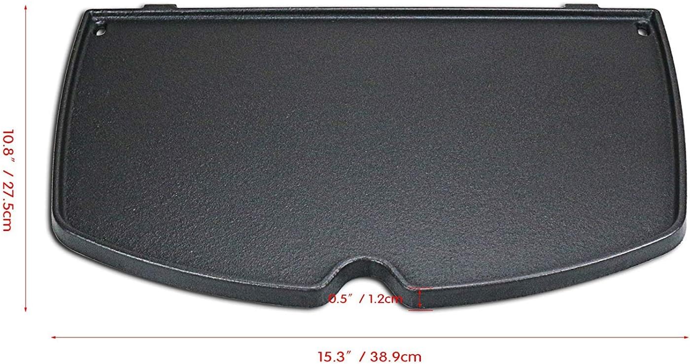 Cast Iron Cooking Griddle for Weber Q200 and Q2000 Grills - Gas Grill Parts for Q2200 Series - 15.3 x 10.8 x 0.5 Inches