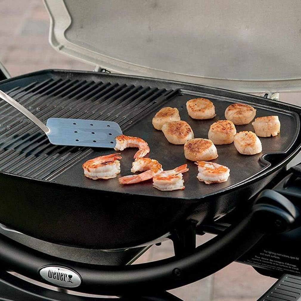 Cast Iron Cooking Griddle for Weber Q200 and Q2000 Grills - Gas Grill Parts for Q2200 Series - 15.3 x 10.8 x 0.5 Inches