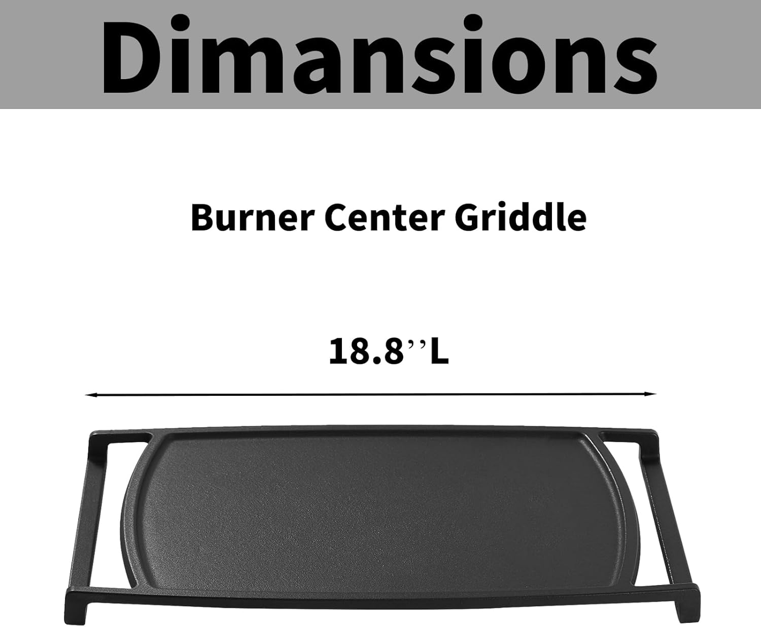 Cast Iron Griddle Replacement for Frigidaire Gas Ranges - Fits BGGF3042KFC, FGGF3054MFC - 1 Pack
