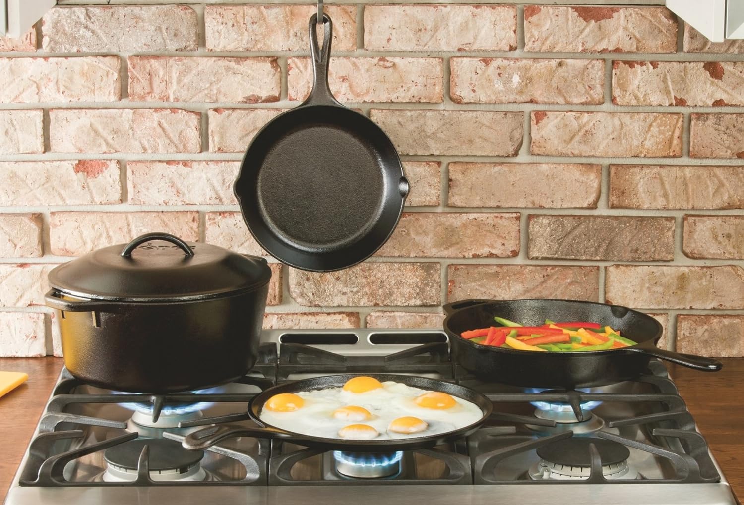 Cast Iron Lodge Serving Griddle for Cooking and Serving Pancakes, Bacon, and More