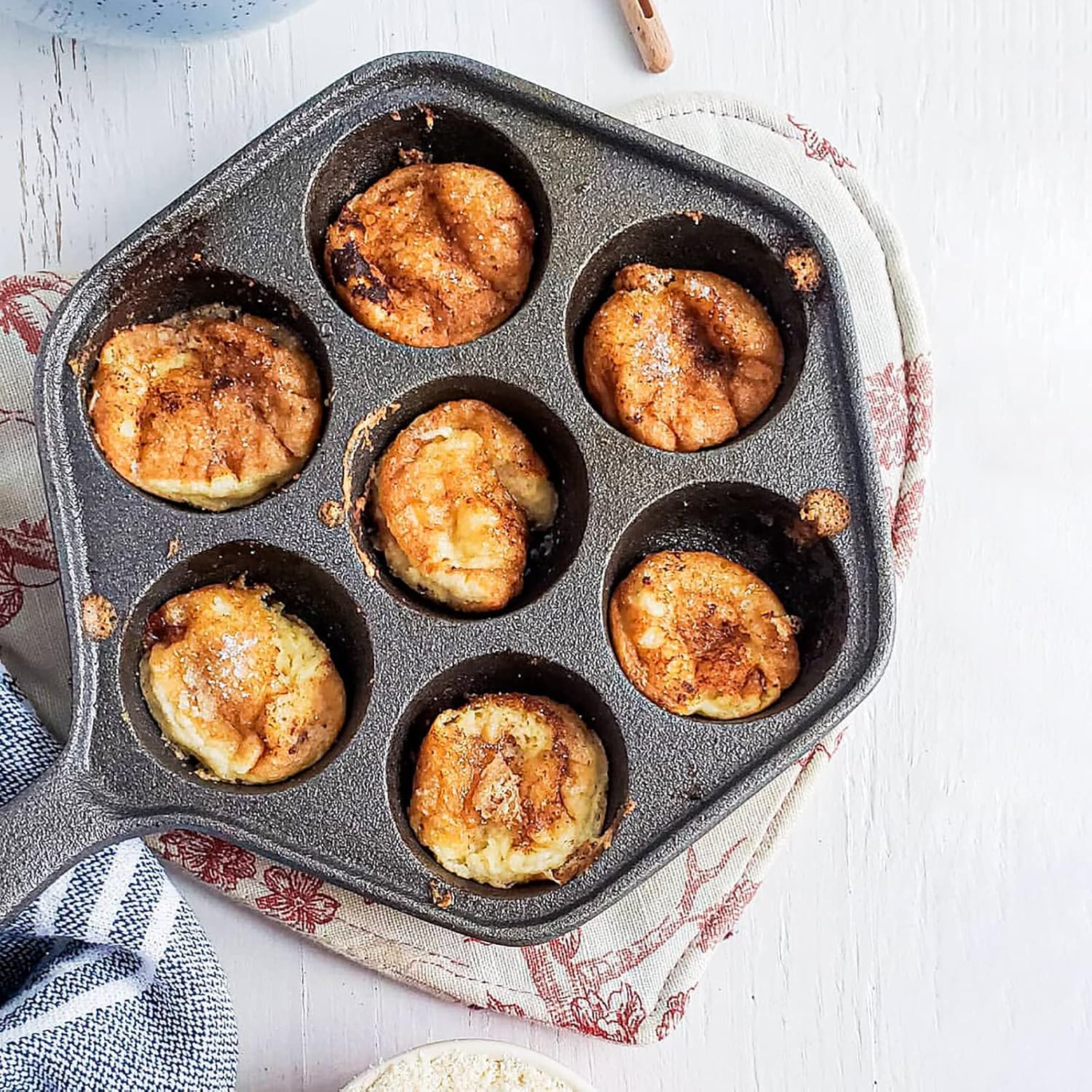 Cast Iron Nonstick Aebleskiver Pan & Takoyaki Griddle for Munk, Pancake Balls, Poffertjes, Puffs, Takoyaki, Banh Khot, Thai Kanom Krok