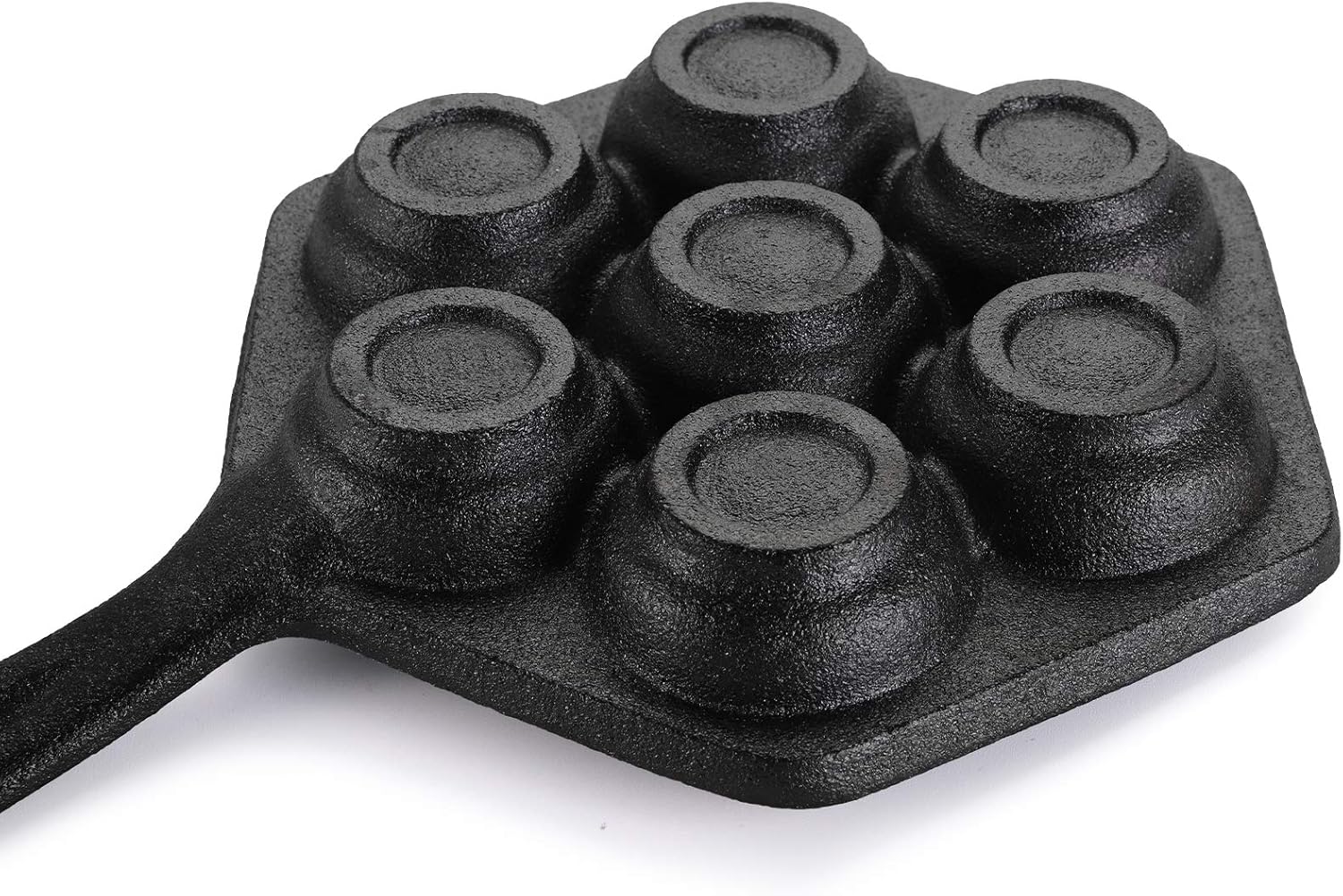 Cast Iron Nonstick Aebleskiver Pan & Takoyaki Griddle for Munk, Pancake Balls, Poffertjes, Puffs, Takoyaki, Banh Khot, Thai Kanom Krok