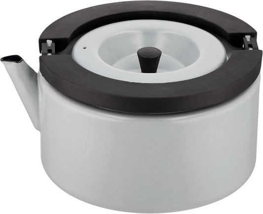 CB Japan Gray Induction Compatible Kettle with Tea Strainer, 0.4 gal (1.6 L)