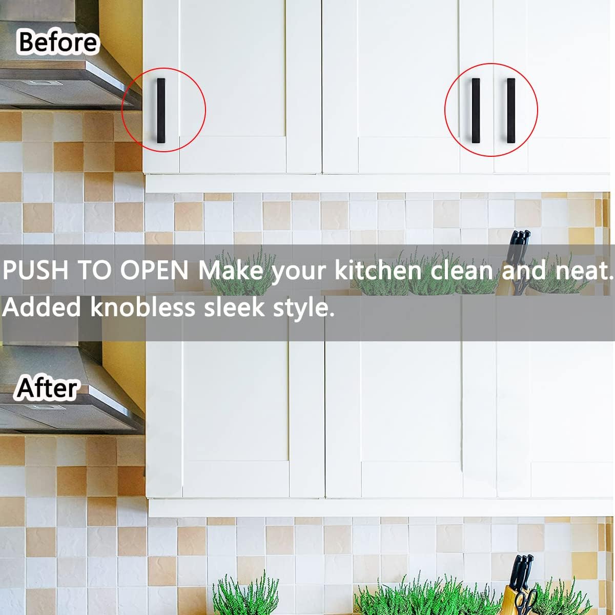 CBRIVE 4 Pack Heavy Duty Magnetic Push Latches for Hidden Doors - Grey Finish