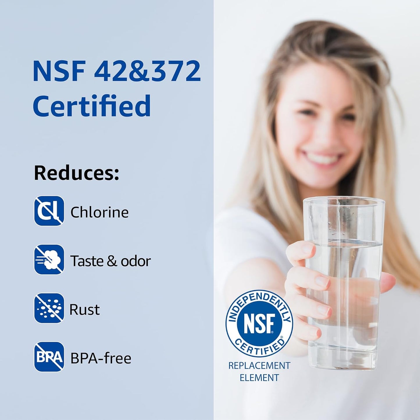 Cenmela CML006 Water and Air Filter Bundle Compatible with WF3CB and Pure Source 3 - 2 Water Filters, 4 Air Filters - 9 inches Height