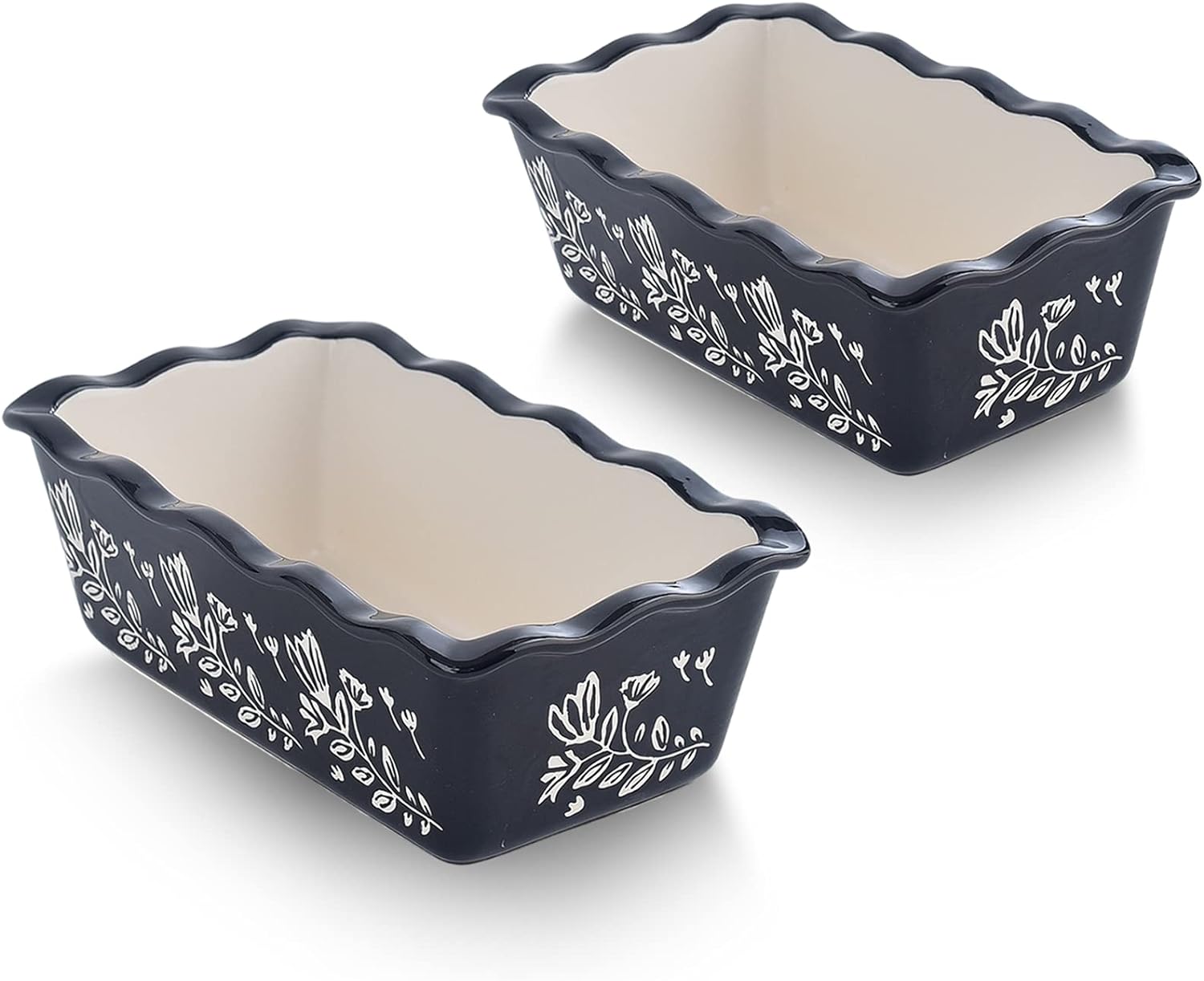 Ceramic and Porcelain Nonstick Bread Loaf Pans by Wisenvoy - Perfect for Baking