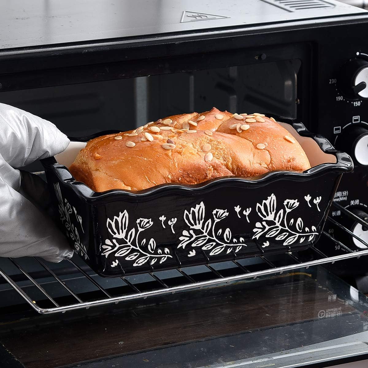 Ceramic and Porcelain Nonstick Bread Loaf Pans by Wisenvoy - Perfect for Baking