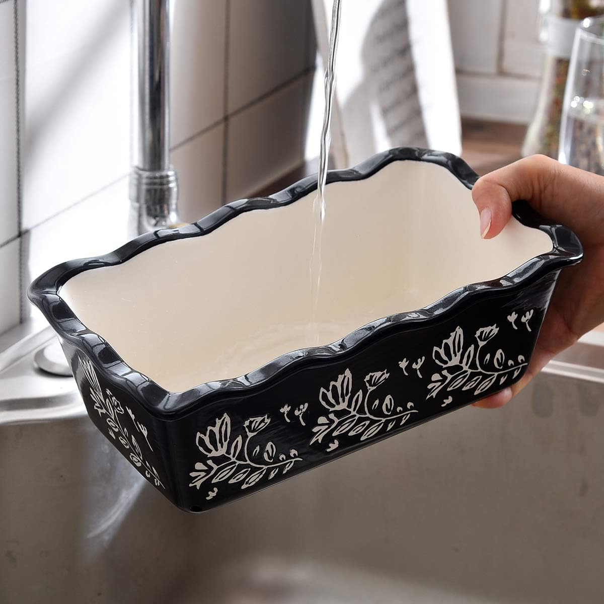 Ceramic and Porcelain Nonstick Bread Loaf Pans by Wisenvoy - Perfect for Baking