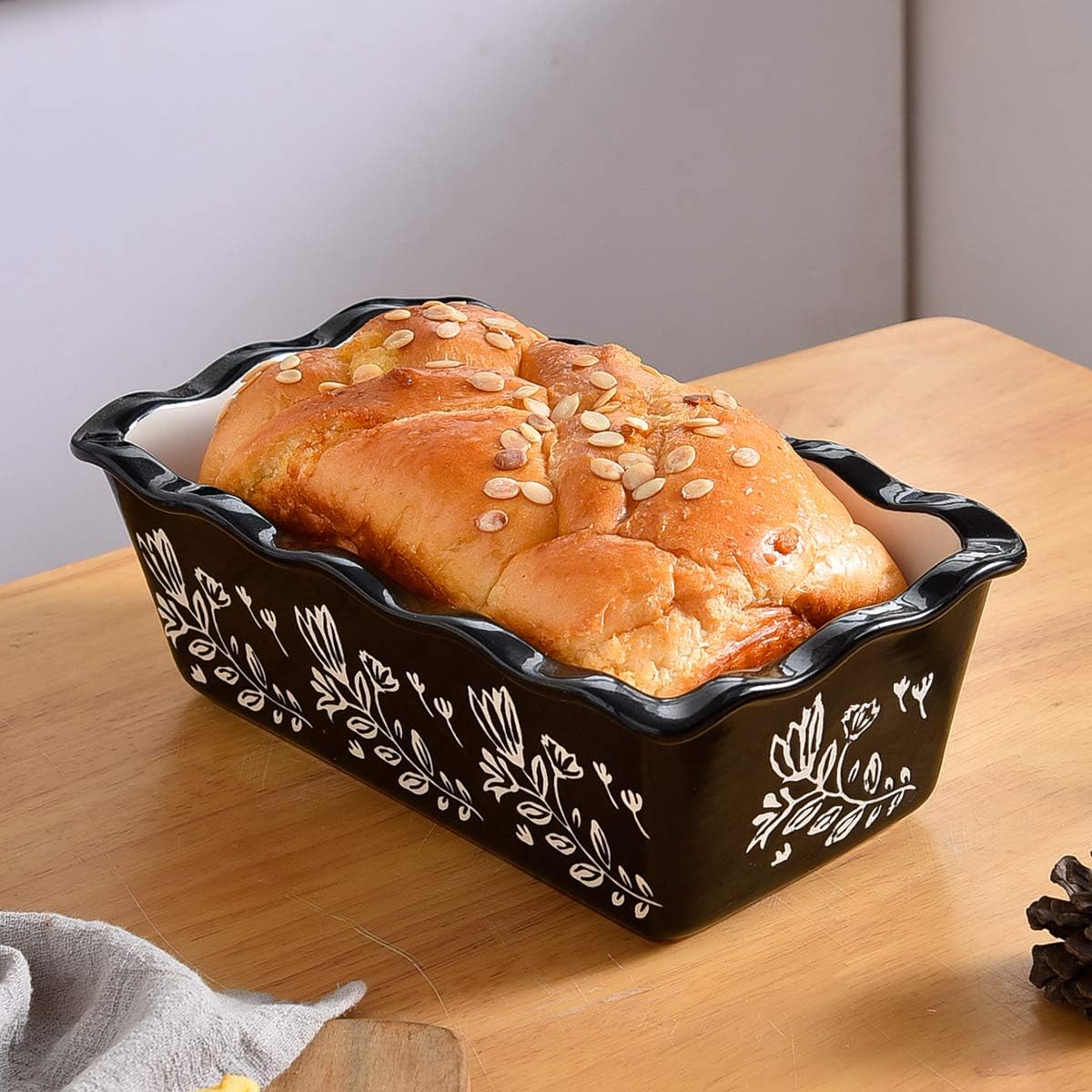 Ceramic and Porcelain Nonstick Bread Loaf Pans by Wisenvoy - Perfect for Baking
