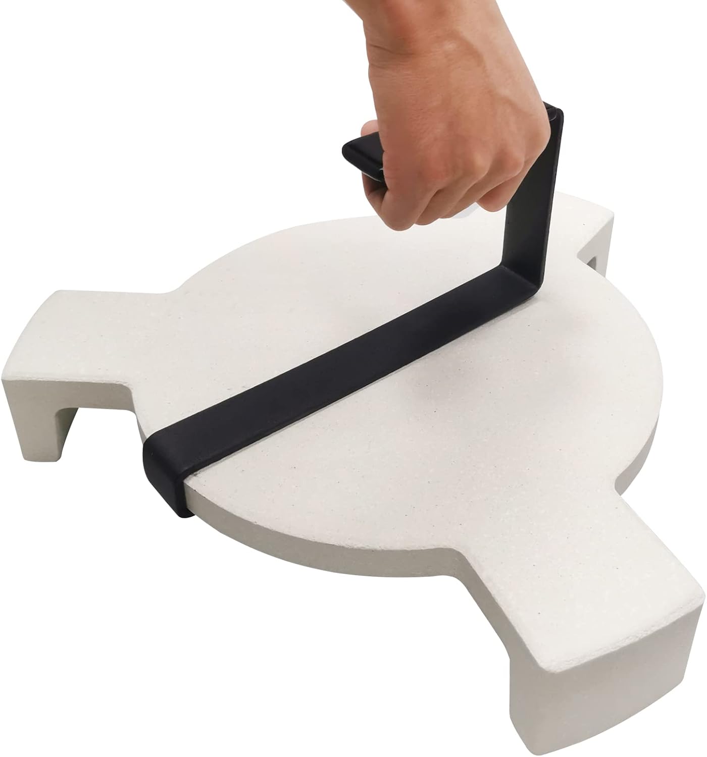 Ceramic Heat Deflector Plate Setter for Large Big Green Egg & 18" Kamado Grill - ConvEGGtor Accessories with Pizza Stone & Smoking Stone