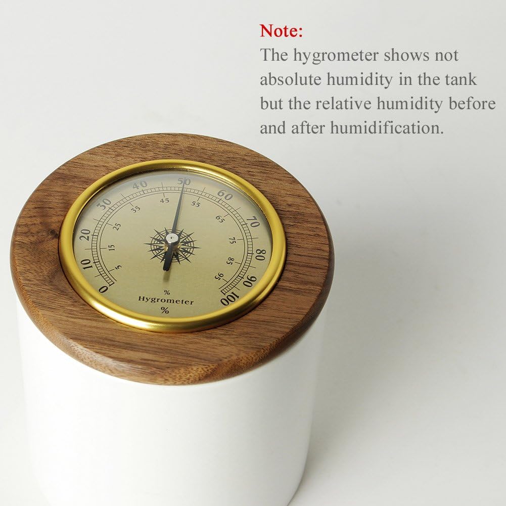 Ceramic Humidor Jar Tin with Integrated Hygrometer and Humidifier - JIBILL CG0016