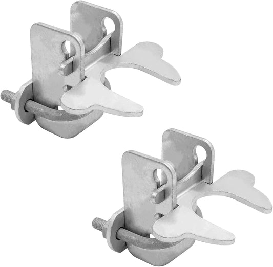 Chain Link Fence Gate Latch Set for Dog Kennels - 1-3/8" KINNAN Butterfly Gate Latch with Padlock Hole - 2 PCS