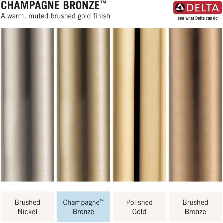 Champagne Bronze Delta Saylor Gold Shower Diverter Trim Kit - 3-Setting Handle, Valve Not Included